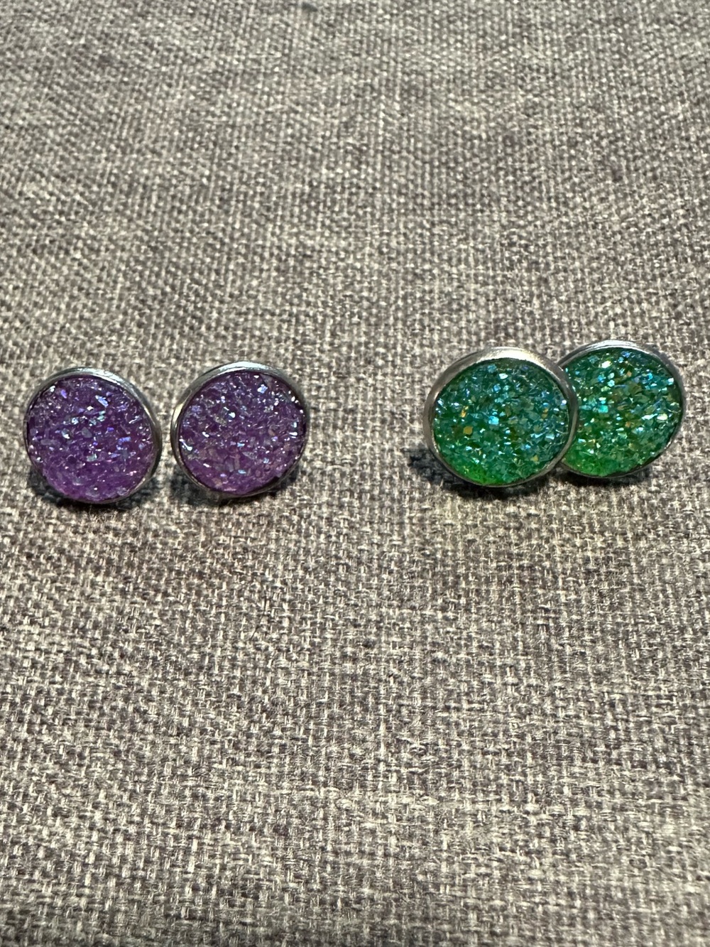 Beautiful Aqua Blue and Lilac Earrings New
